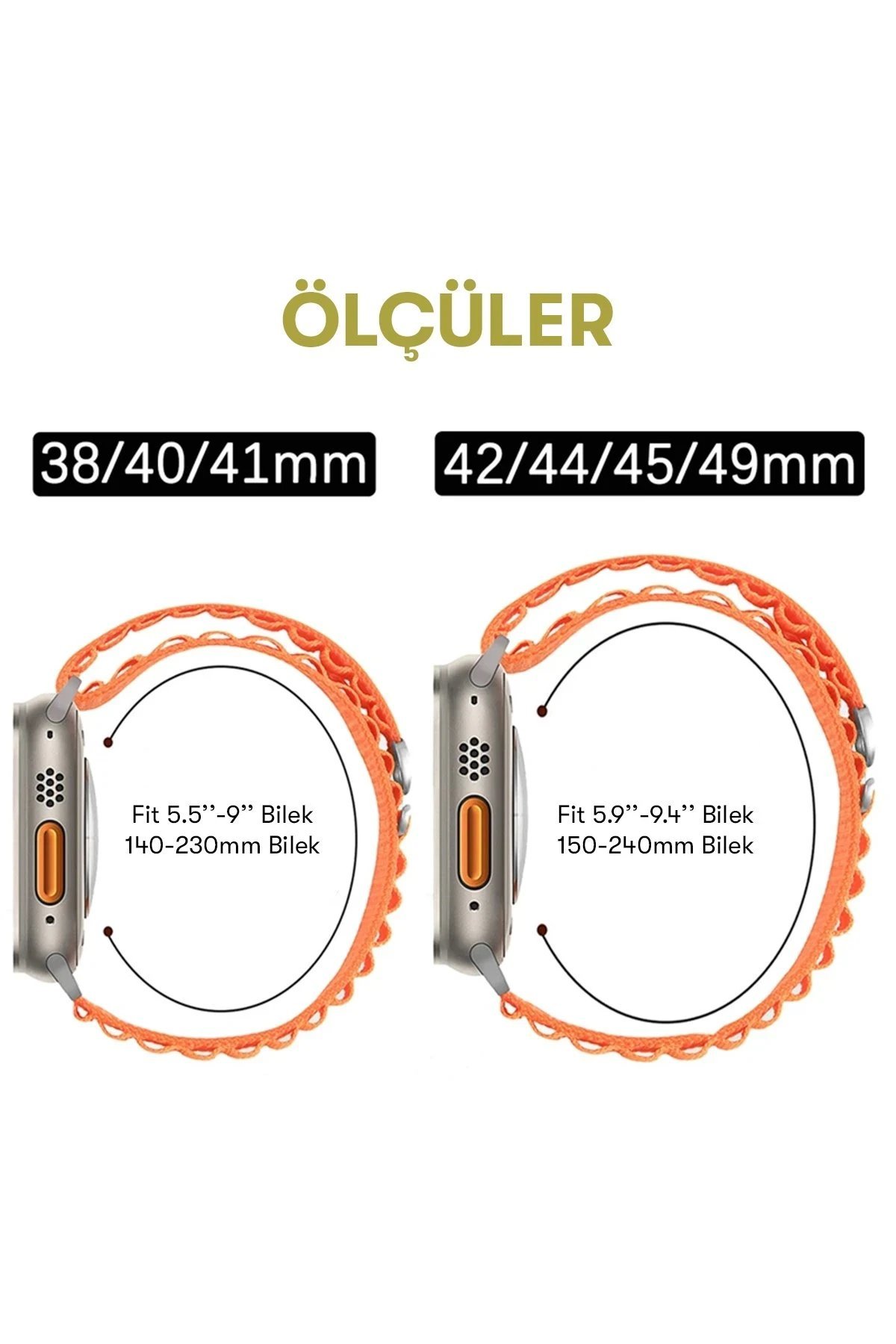 Apple Watch 42mm Mountain Kordon - Kırmızı-(5796) - Görsel 5