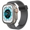 Apple Watch 38mm KR412 Elegance Stylısh Kordon - Füme-(5796)