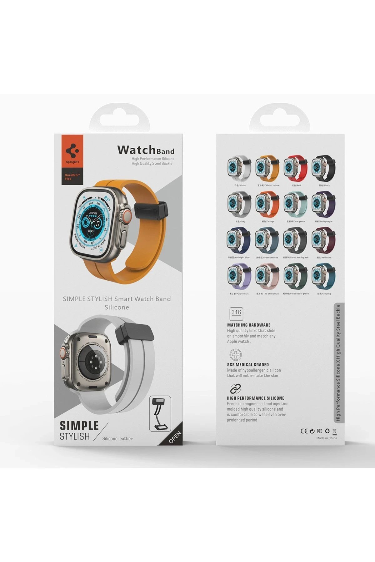 Apple Watch 38mm KR412 Elegance Stylısh Kordon - Füme-(5796) - Görsel 3