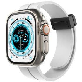 Apple Watch 38mm KR412 Elegance Stylısh Kordon - Beyaz-(5796)