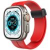 Apple Watch 38mm KR412 Elegance Stylısh Kordon - Kırmızı-(5796)