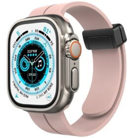 Apple Watch 38mm KR412 Elegance Stylısh Kordon - Pudra-(5796)