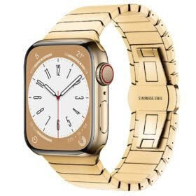 Apple Watch 42mm KR413 Fine Steel Kordon - Gold-(5796)