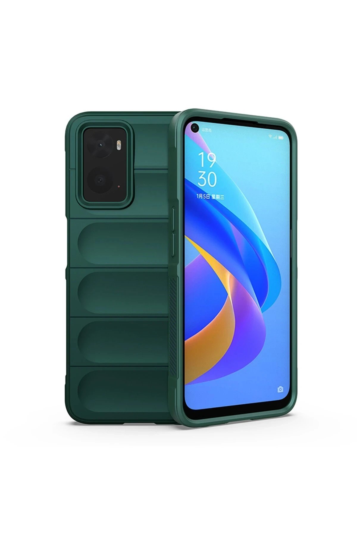 Realme 9i 4G Kılıf Optimum Silikon - Koyu Yeşil-(5796)