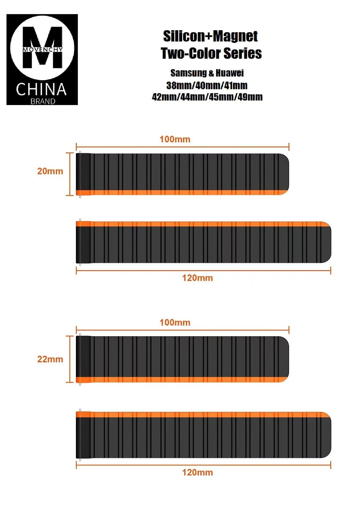 Apple Watch 42mm MO-WB1 Çift Renk Mıknatıslı Silikon Kordon - Lacivert-Mavi-(5796) - Görsel 2