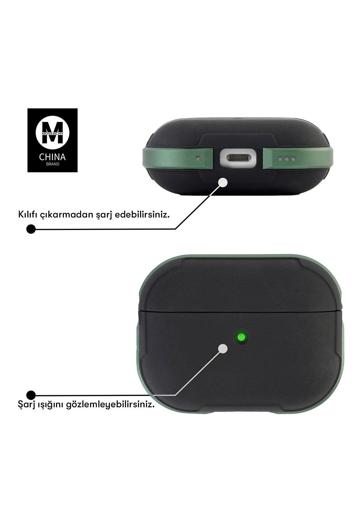 Airpods 3 (3.nesil) MO-A8 Armor Kılıf - Rainbow-(5796) - Görsel 4