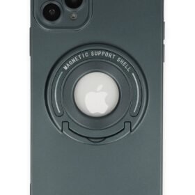 iPhone 12 Pro Kılıf Lukka Magneticsafe Kapak - Koyu Yeşil-(5796)