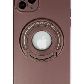 iPhone 12 Pro Kılıf Lukka Magneticsafe Kapak - Kahverengi-(5796)