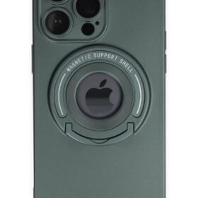 iPhone 13 Pro Max Kılıf Lukka Magneticsafe Kapak - Koyu Yeşil-(5796)