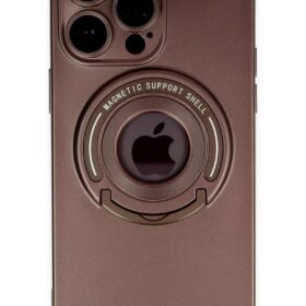 iPhone 13 Pro Max Kılıf Lukka Magneticsafe Kapak - Kahverengi-(5796)