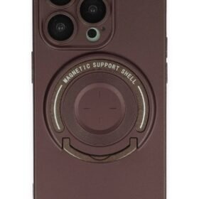 iPhone 14 Pro Kılıf Lukka Magneticsafe Kapak - Kahverengi-(5796)