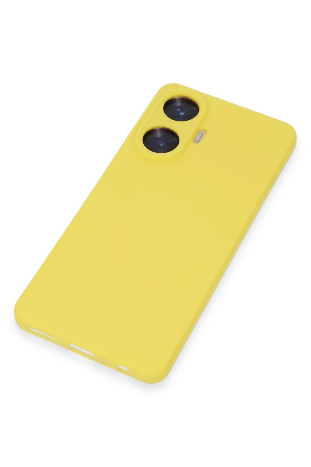 Realme C55 Kılıf Nano içi Kadife Silikon - Sarı-(5796) - Görsel 3