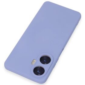 Realme C55 Kılıf Nano içi Kadife Silikon - Lila-(5796)