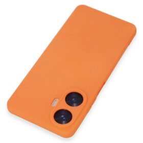 Realme C55 Kılıf Nano içi Kadife Silikon - Turuncu-(5796)