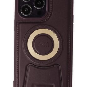 iPhone 14 Pro Kılıf Merkür Magneticsafe Standlı Kapak - Derin Mor-(5796)