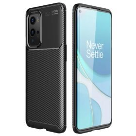 One Plus 9 Pro Kılıf Auto Focus Karbon Kapak - Siyah-(5796)