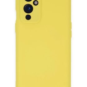 One Plus 9 Kılıf Nano içi Kadife Silikon - Sarı-(5796)