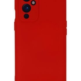One Plus 9 Kılıf Nano içi Kadife Silikon - Kırmızı-(5796)