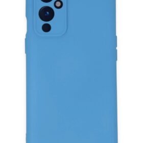 One Plus 9 Kılıf Nano içi Kadife Silikon - Mavi-(5796)