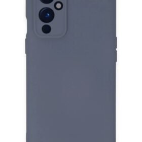 One Plus 9 Kılıf Nano içi Kadife Silikon - Gri-(5796)