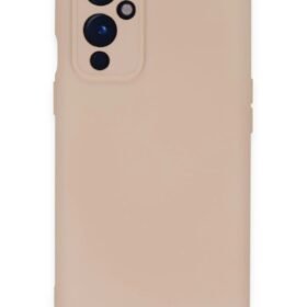 One Plus 9 Kılıf Nano içi Kadife Silikon - Pudra-(5796)