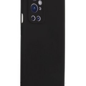 One Plus 9 Pro Kılıf Nano içi Kadife Silikon - Siyah-(5796)