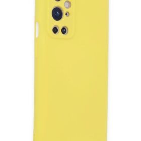 One Plus 9 Pro Kılıf Nano içi Kadife Silikon - Sarı-(5796)
