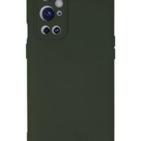 One Plus 9 Pro Kılıf Nano içi Kadife Silikon - Koyu Yeşil-(5796)