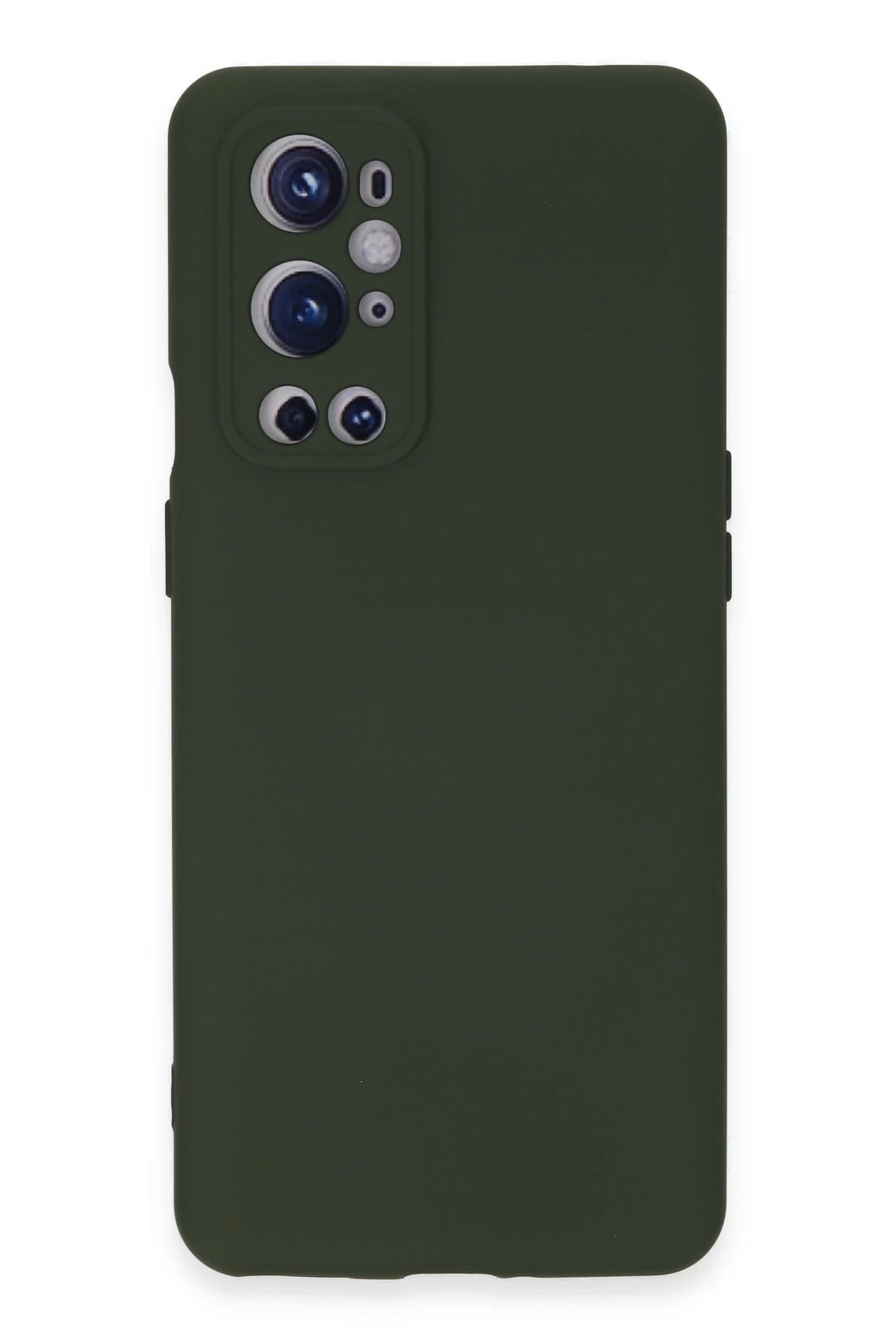 One Plus 9 Pro Kılıf Nano içi Kadife Silikon - Koyu Yeşil-(5796)