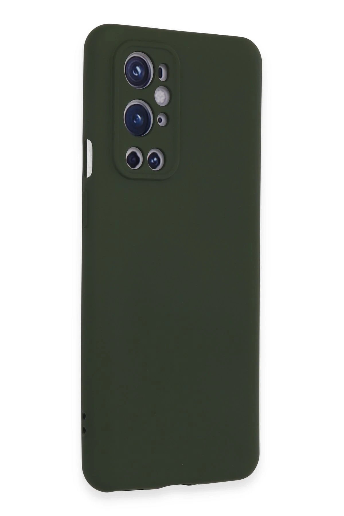 One Plus 9 Pro Kılıf Nano içi Kadife Silikon - Koyu Yeşil-(5796) - Görsel 2