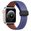 Apple Watch 38mm KR414 Daks Deri Kordon - Lacivert-(5796)
