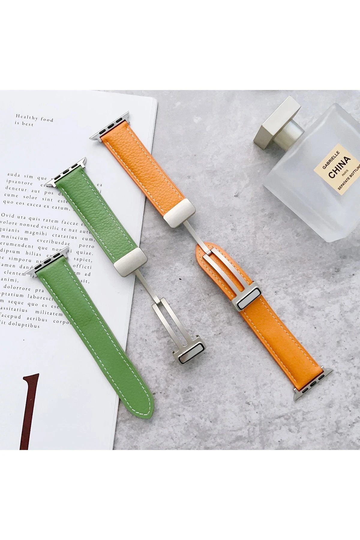 Apple Watch 38mm KR414 Daks Deri Kordon - Lacivert-(5796) - Görsel 4