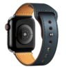 Apple Watch 38mm KR415 Luaz Deri Kordon - Lacivert-(5796)