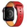Apple Watch 38mm KR415 Luaz Deri Kordon - Kırmızı-(5796)