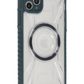 iPhone 11 Pro Max Kılıf Prag Magneticsafe Kapak - Koyu Yeşil-(5796)