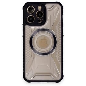 iPhone 12 Pro Max Kılıf Prag Magneticsafe Kapak - Siyah-(5796)