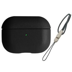 Airpods 3 (3.nesil) 405 Deri Kılıf - Siyah-(5796)