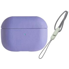 Airpods Pro 2 (2.nesil) 405 Deri Kılıf - Lila-(5796)