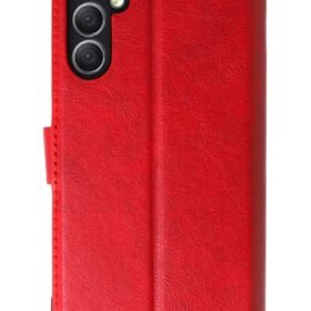 Samsung Galaxy A24 4G Kılıf Trend S Plus Kapaklı Kılıf - Kırmızı-(5796)