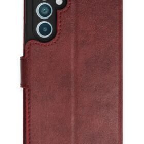 Samsung Galaxy A54 5G Kılıf Trend S Plus Kapaklı Kılıf - Kırmızı-(5796)