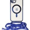 iPhone 11 Kılıf Divo Lazer Askılı Magsafe Kapak - Mavi-(5796)
