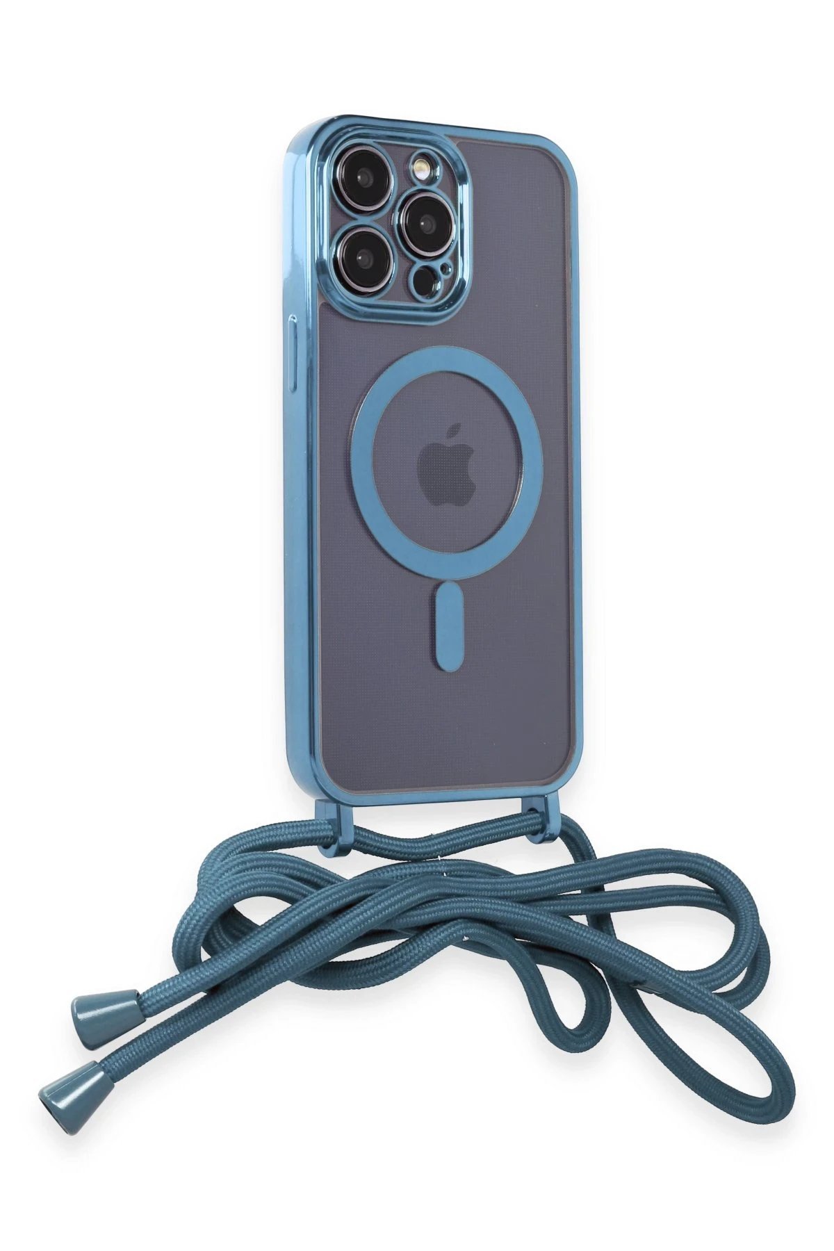 iPhone 13 Pro Max Kılıf Divo Lazer Askılı Magsafe Kapak - Sierra Blue-(5796) - Görsel 2