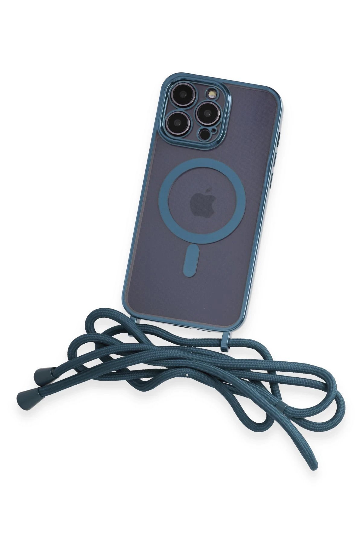 iPhone 13 Pro Max Kılıf Divo Lazer Askılı Magsafe Kapak - Sierra Blue-(5796) - Görsel 3