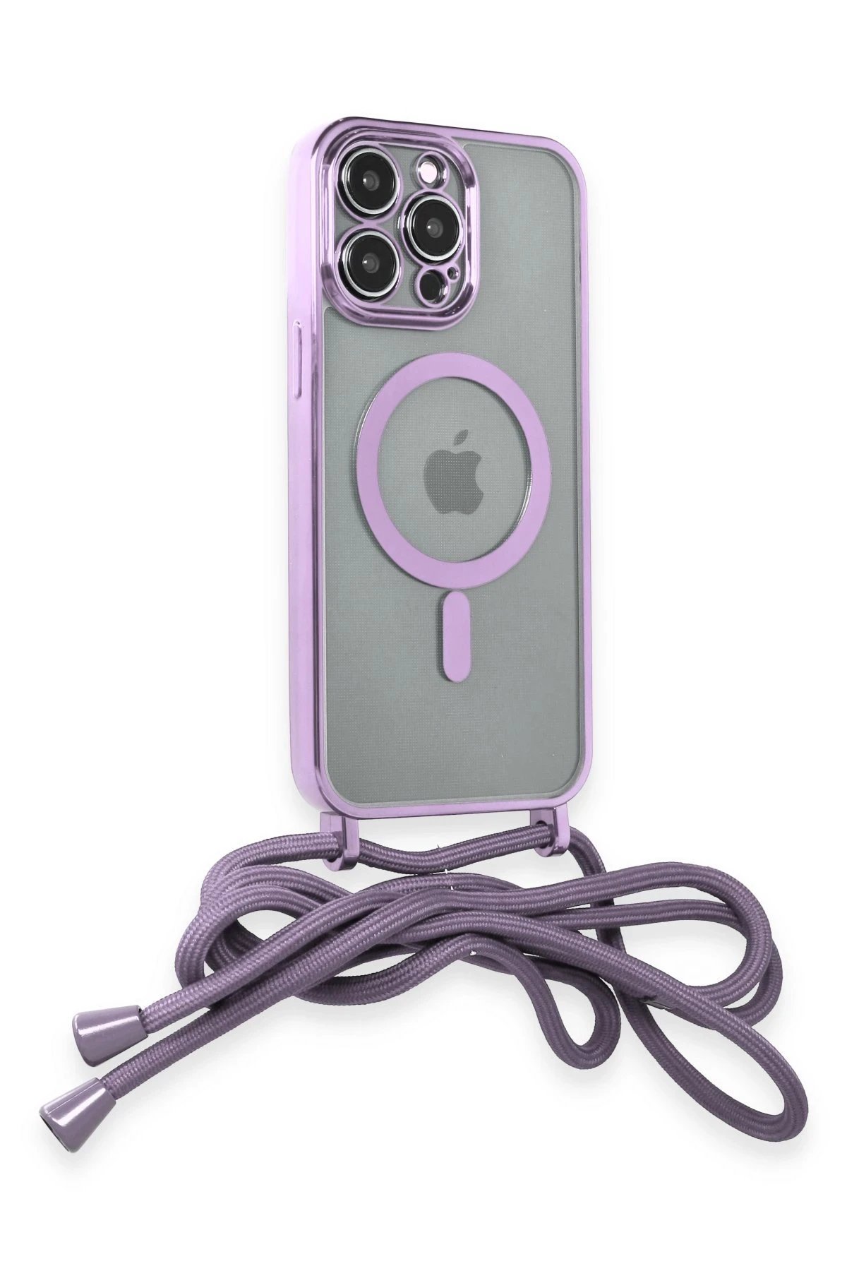 iPhone 14 Pro Kılıf Divo Lazer Askılı Magsafe Kapak - Lila-(5796) - Görsel 2