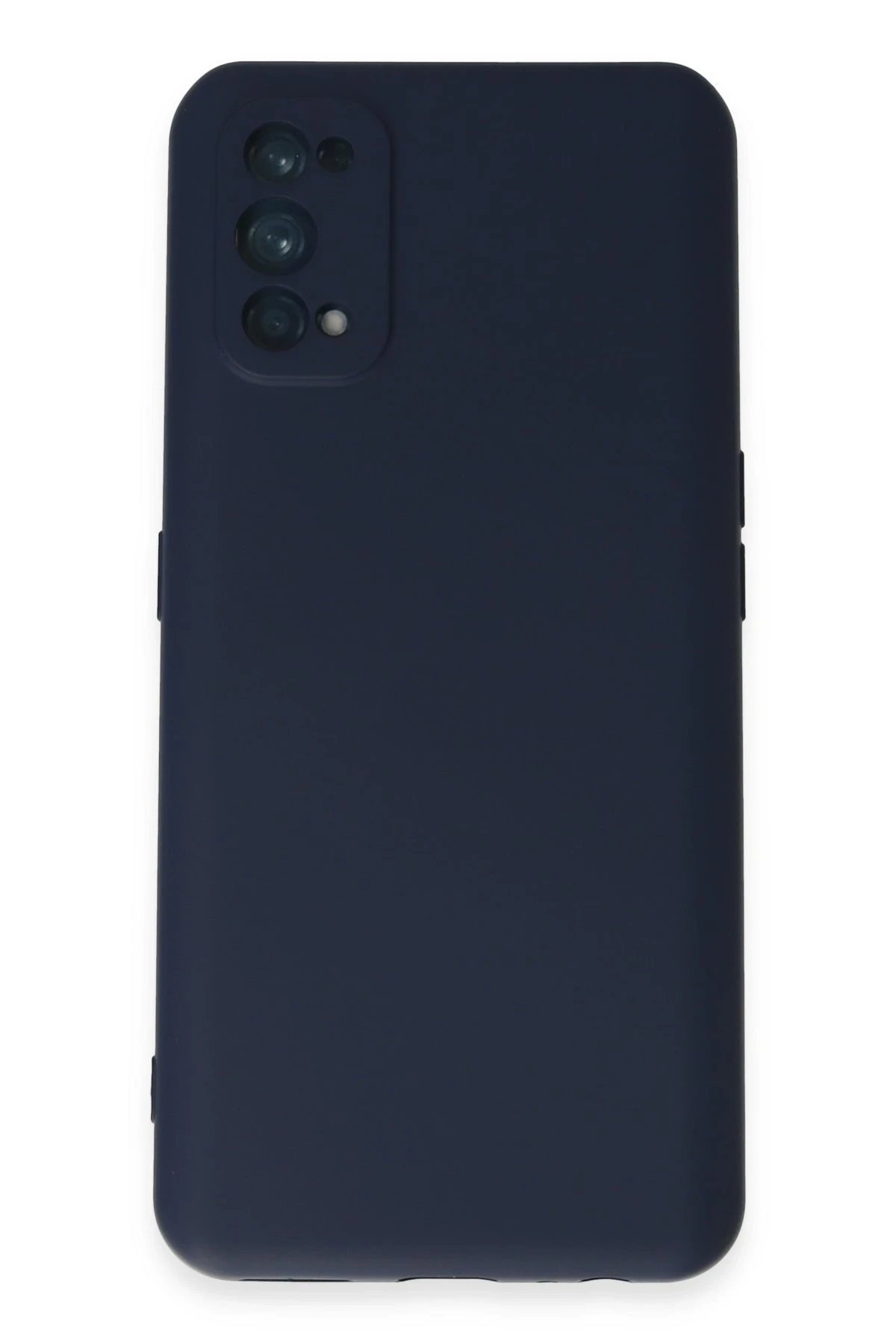 Realme 7 Pro Kılıf Nano içi Kadife Silikon - Lacivert-(5796)