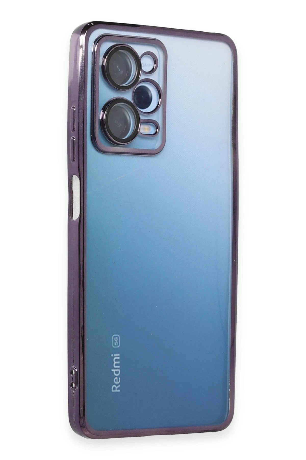 Xiaomi Redmi Note 12 Pro 5G Kılıf Lensli Silikon - Mor-(5796) - Görsel 2