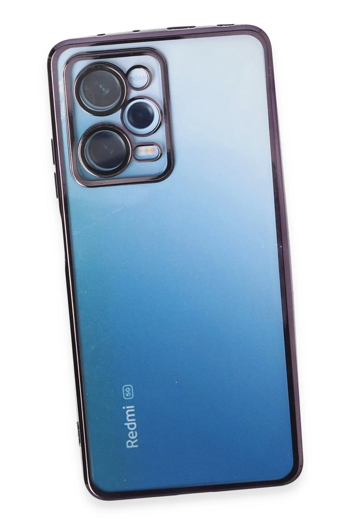 Xiaomi Redmi Note 12 Pro 5G Kılıf Lensli Silikon - Mor-(5796) - Görsel 4