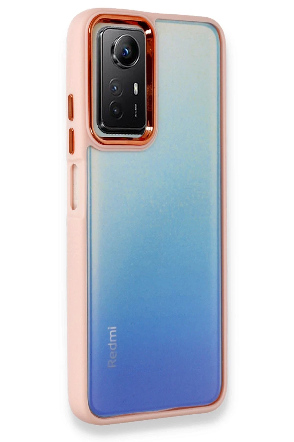 Xiaomi Redmi Note 12S Kılıf Dora Kapak - Pudra-(5796)