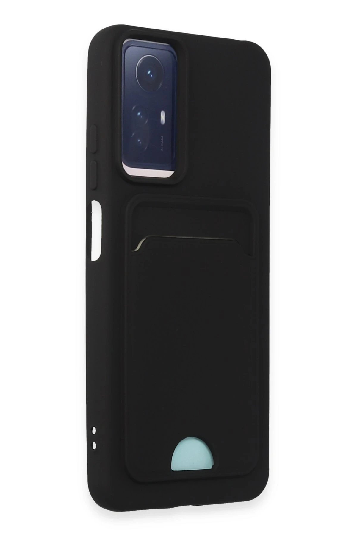 Xiaomi Redmi Note 12S Kılıf Kelvin Kartvizitli Silikon - Siyah-(5796) - Görsel 2