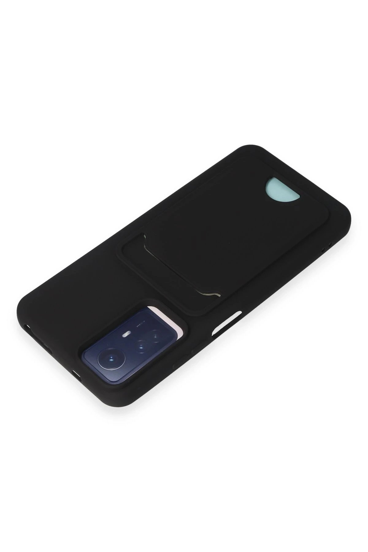 Xiaomi Redmi Note 12S Kılıf Kelvin Kartvizitli Silikon - Siyah-(5796) - Görsel 3